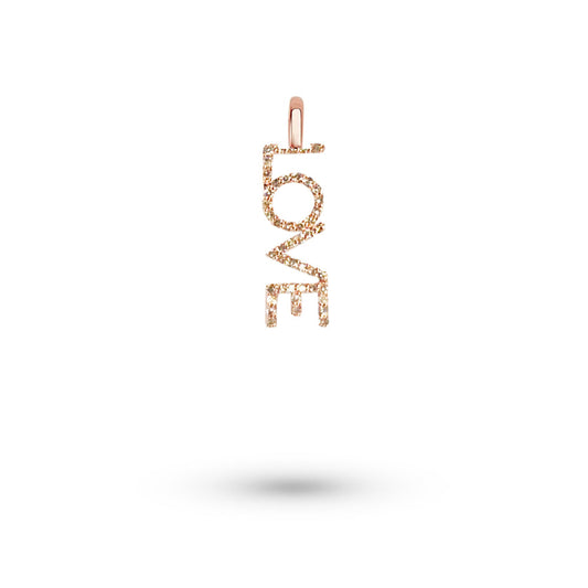 Rose Gold Diamond Love Charm
