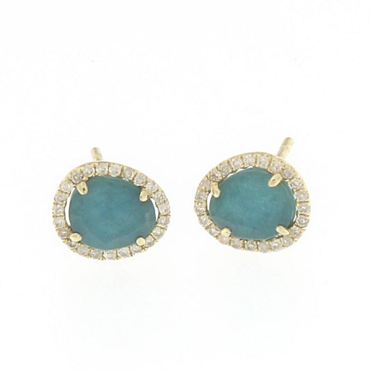 Gold Turquoise Studs