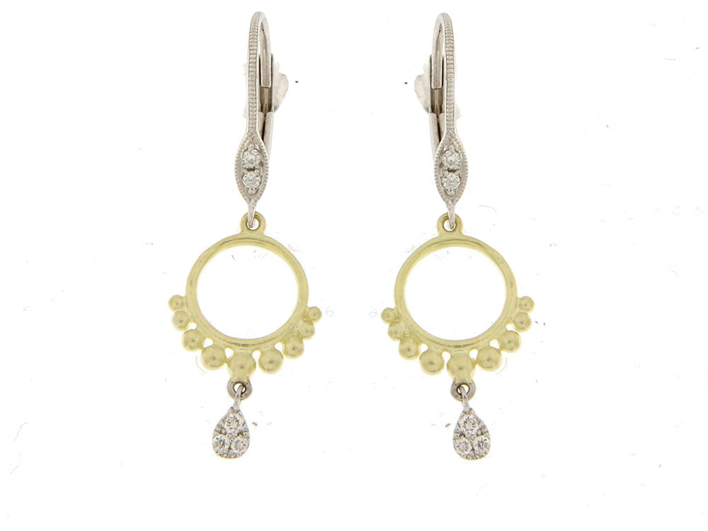 Yellow Gold Diamond Earrings