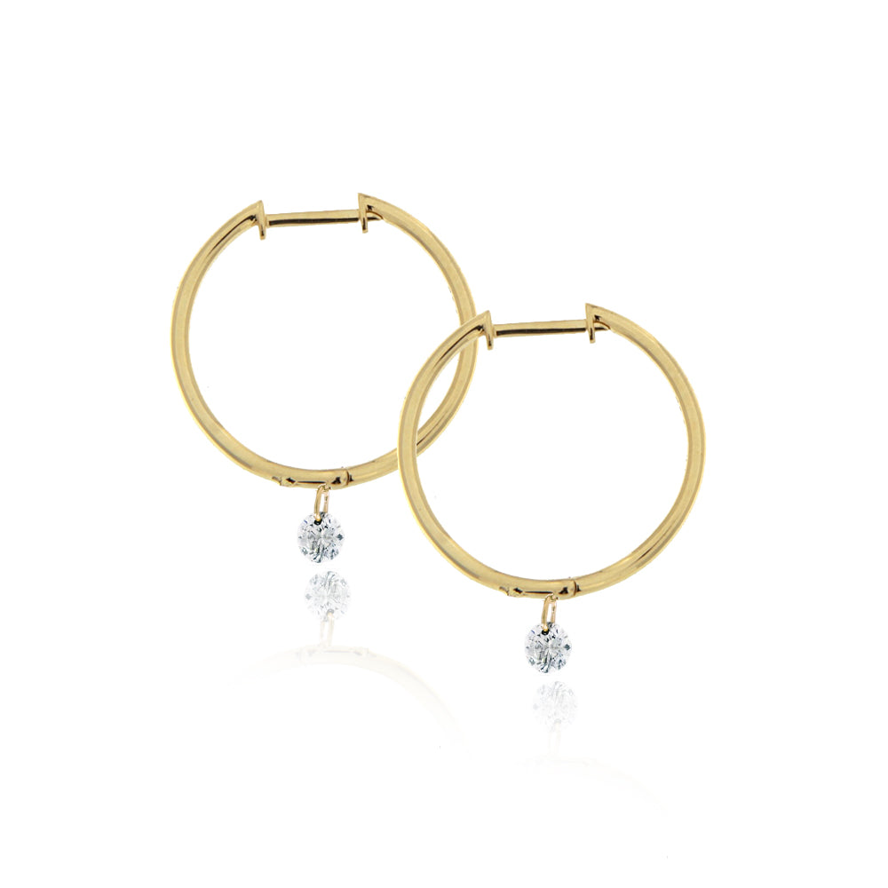 Drilled Diamond Hoops