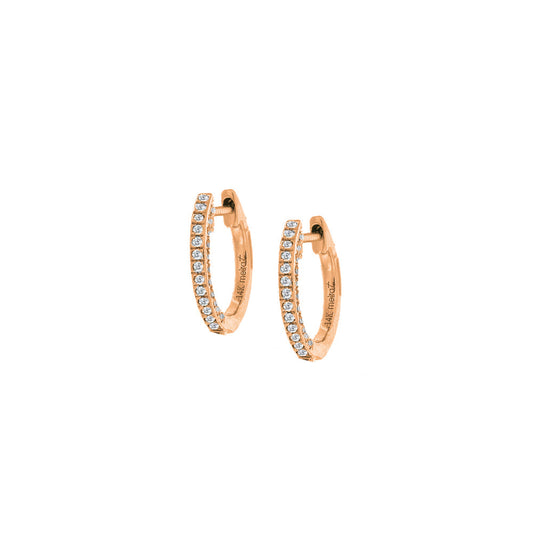 Rose Gold Diamond Huggie