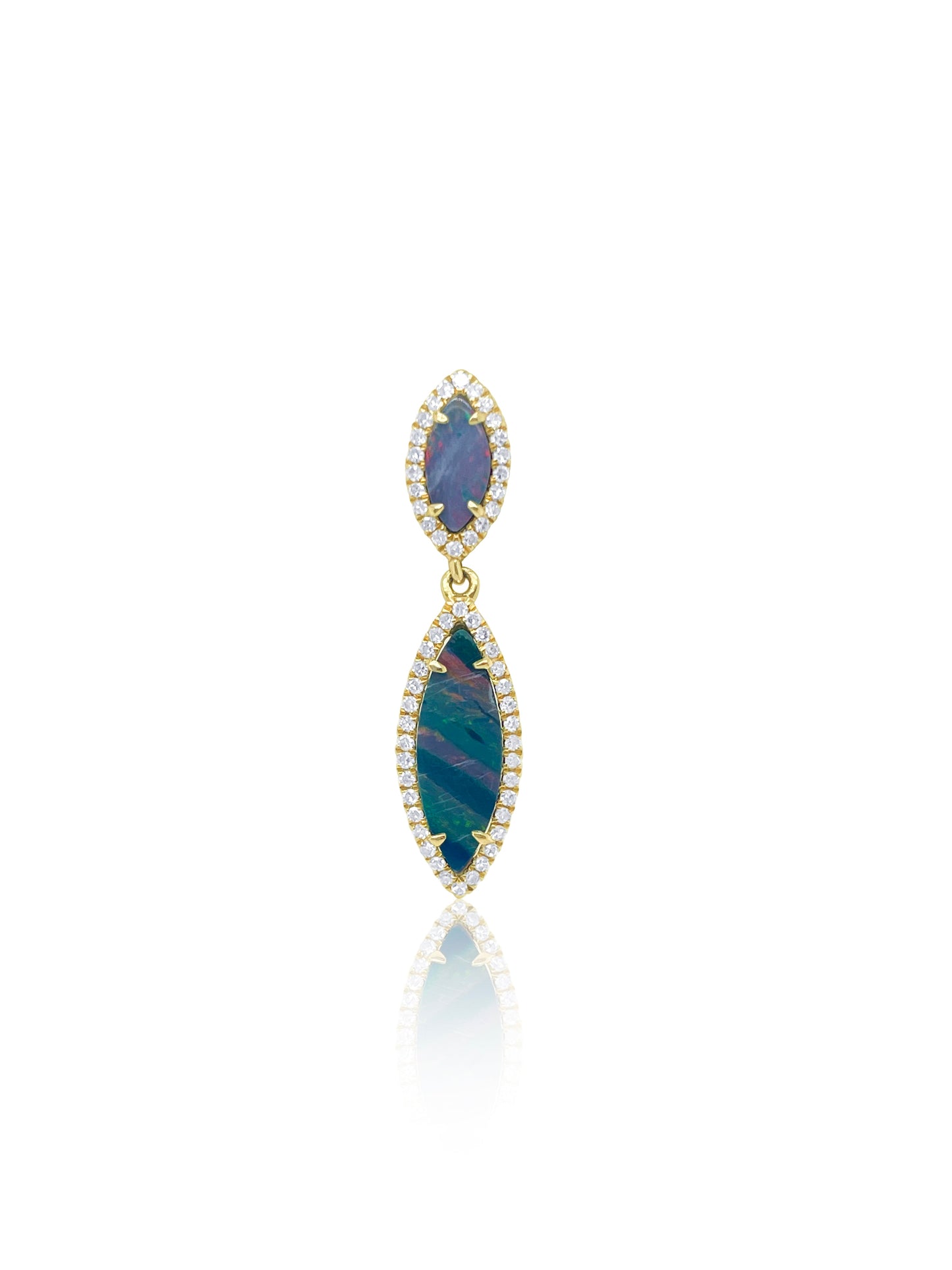 Opal Diamond Marquise Earring (single)