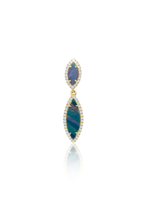 Opal Diamond Marquise Earring (single)