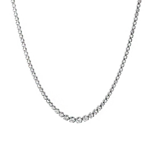 white gold 3 Carat Diamond Necklace