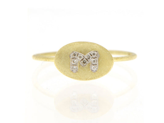 Letter A High Polished Ring