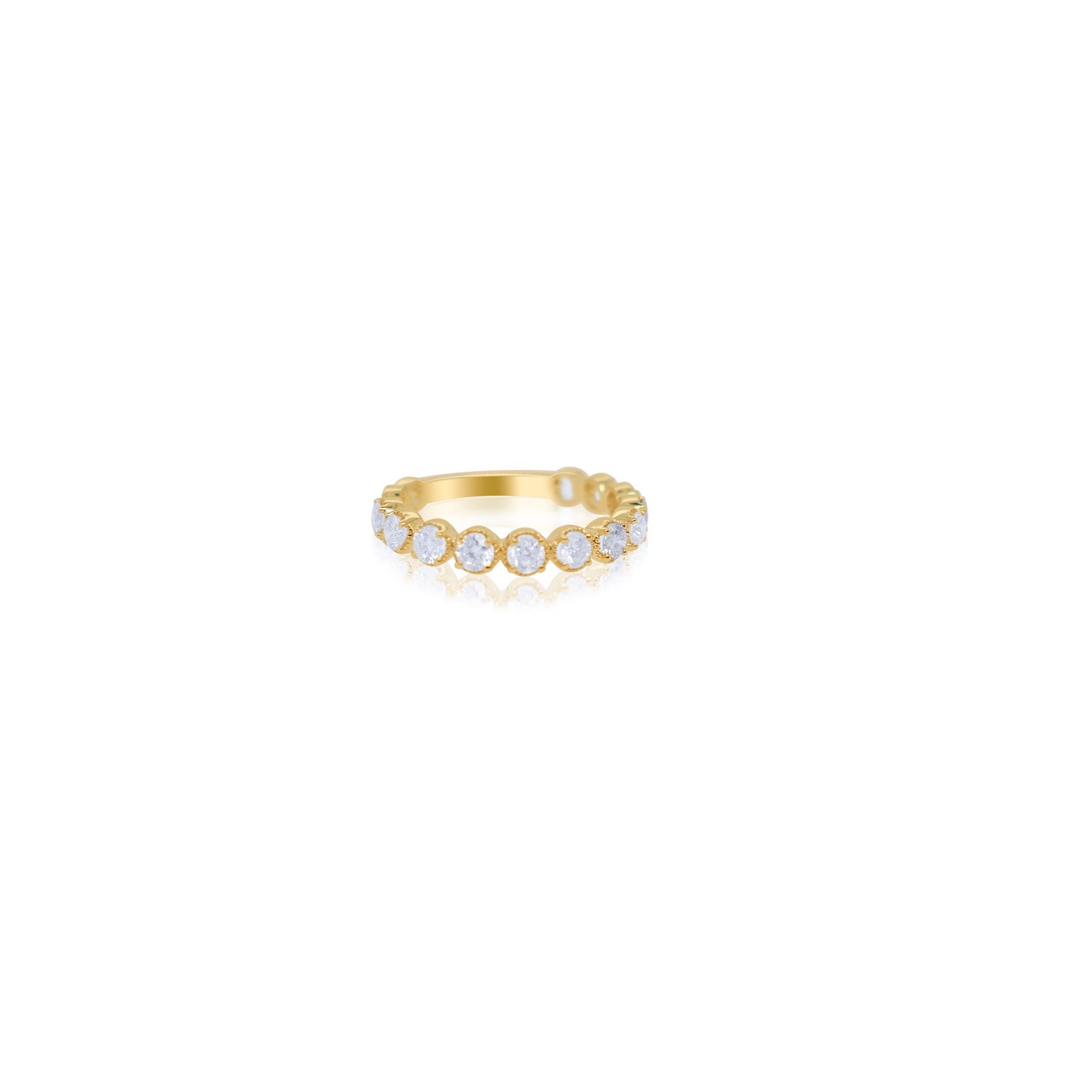 Yellow Gold Bezel Set Diamond Ring