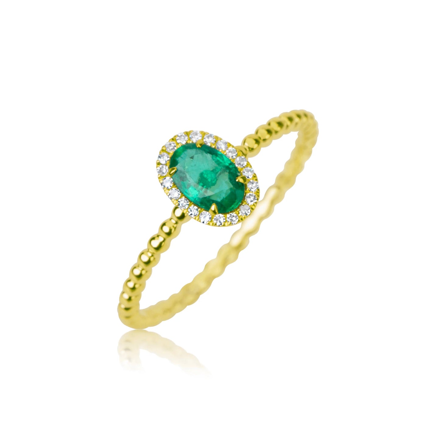 Yellow Gold Emerald Ring