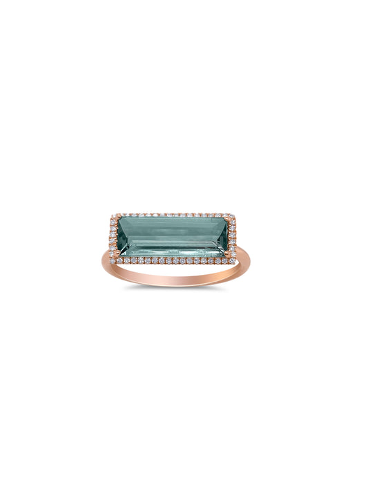 Rose Gold Watermelon Tourmaline Ring