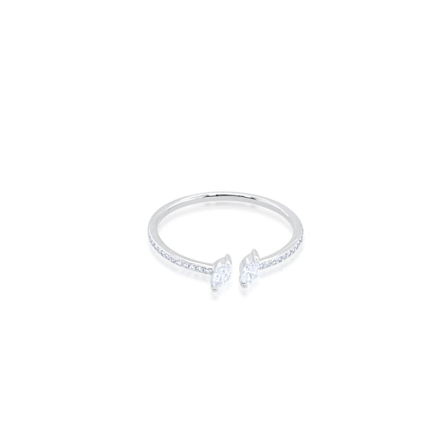 White Gold Open Diamond Ring