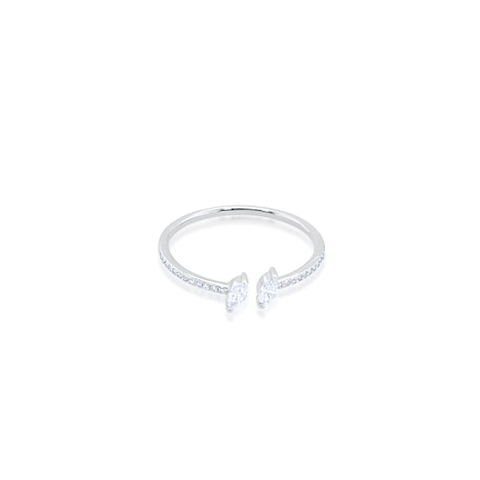 White Gold Open Diamond Ring