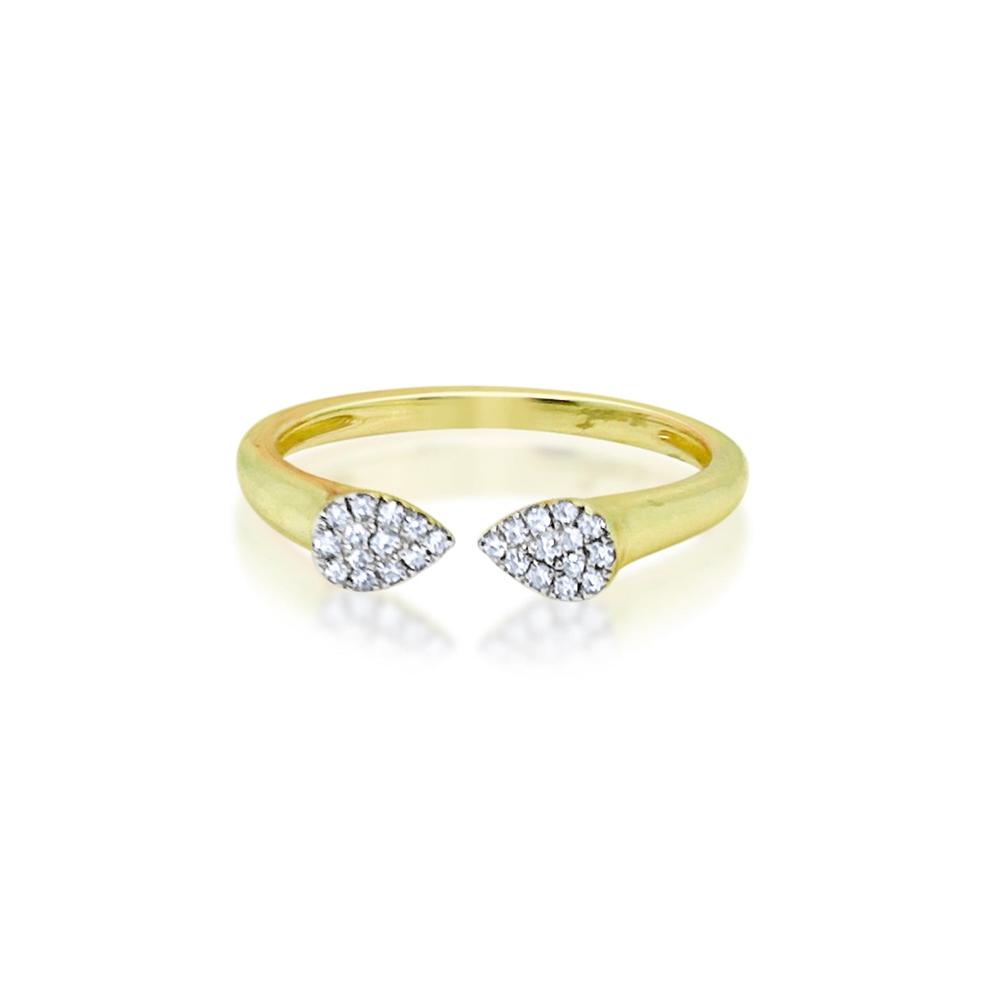 Yellow Gold Open Diamond Cluster Ring
