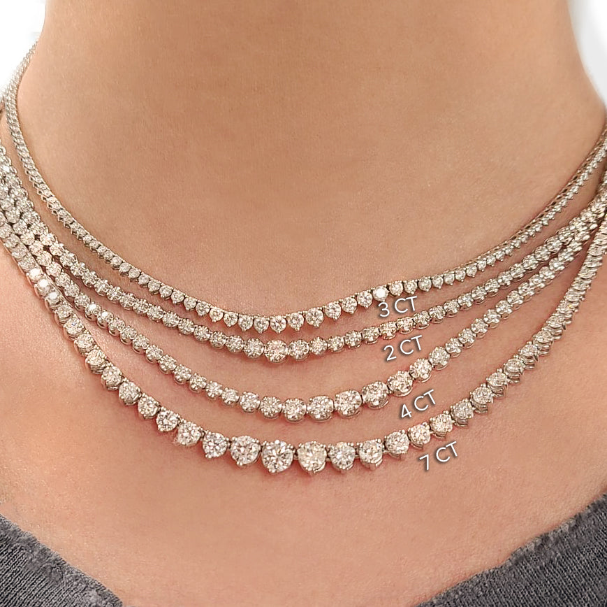  7 carat Diamond Tennis Necklace