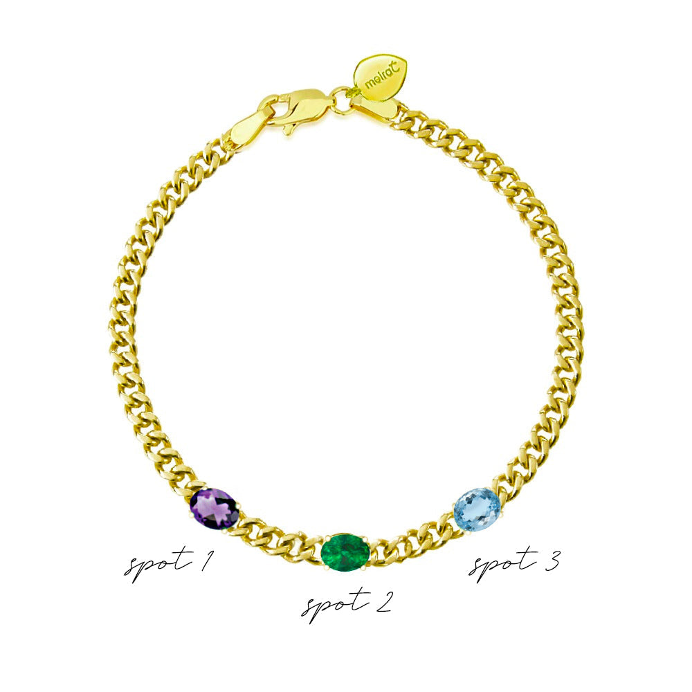 The Birthstone Collection | 3 stone bracelet