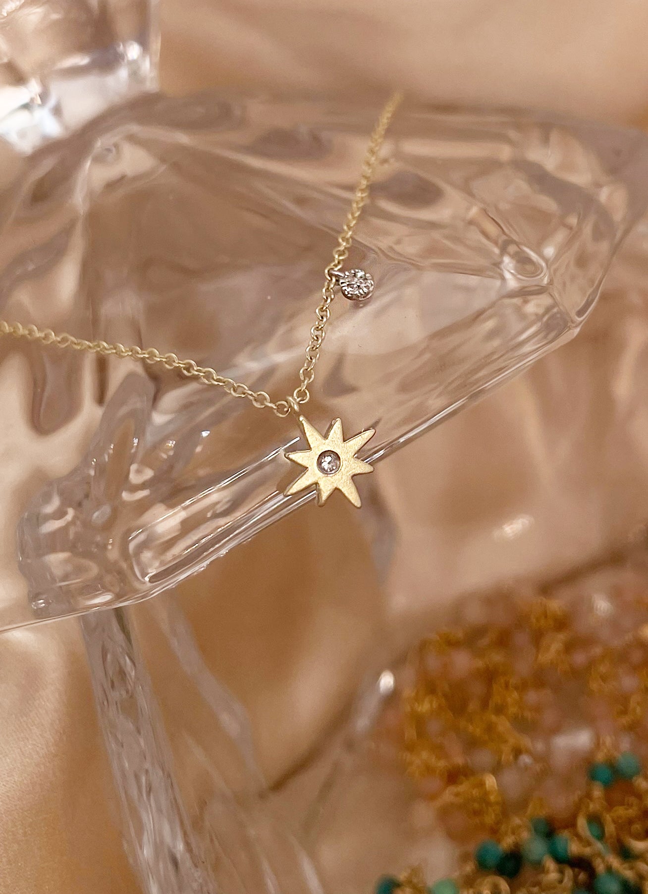 Dainty Yellow Gold Star Necklace