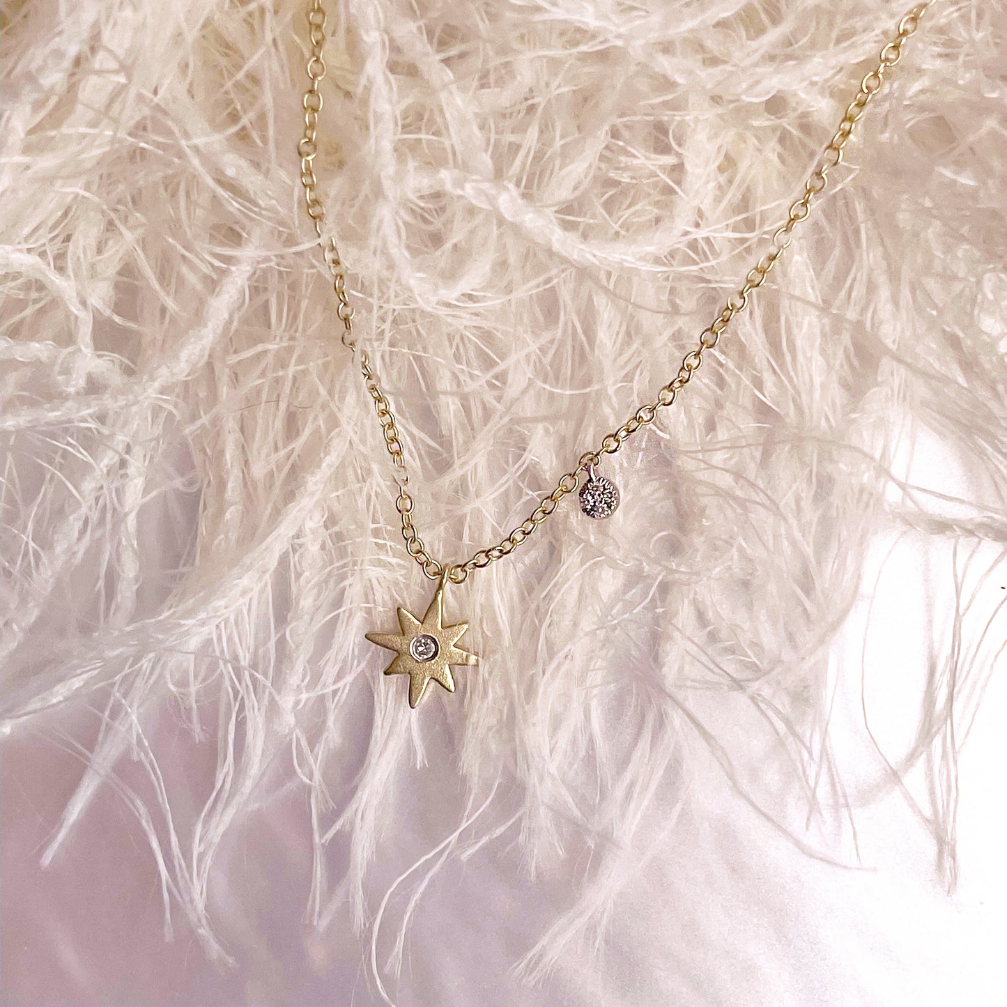 Dainty Yellow Gold Star Necklace