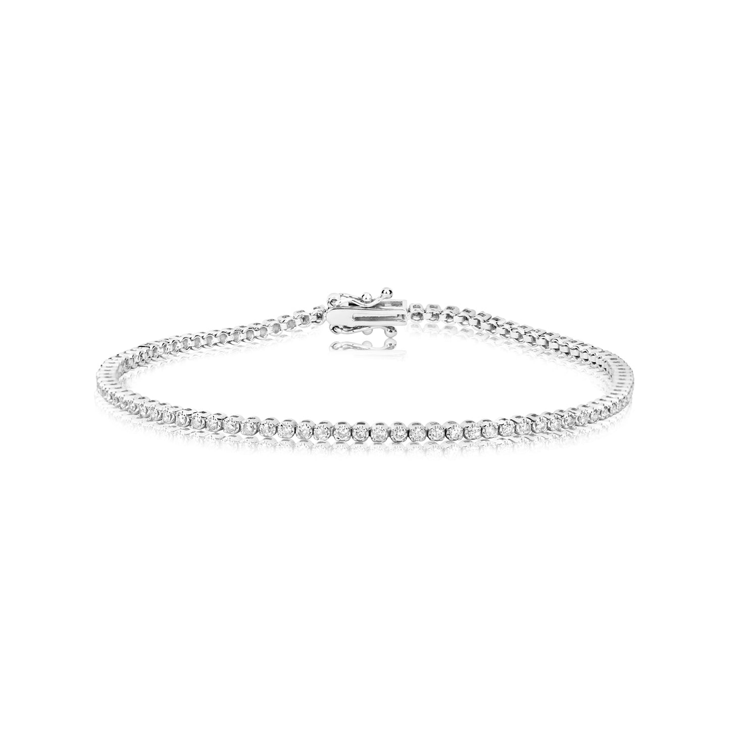 White Gold Tennis Bracelet 1 ct