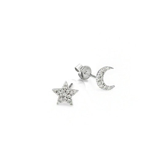 Moon and Star Children Studs