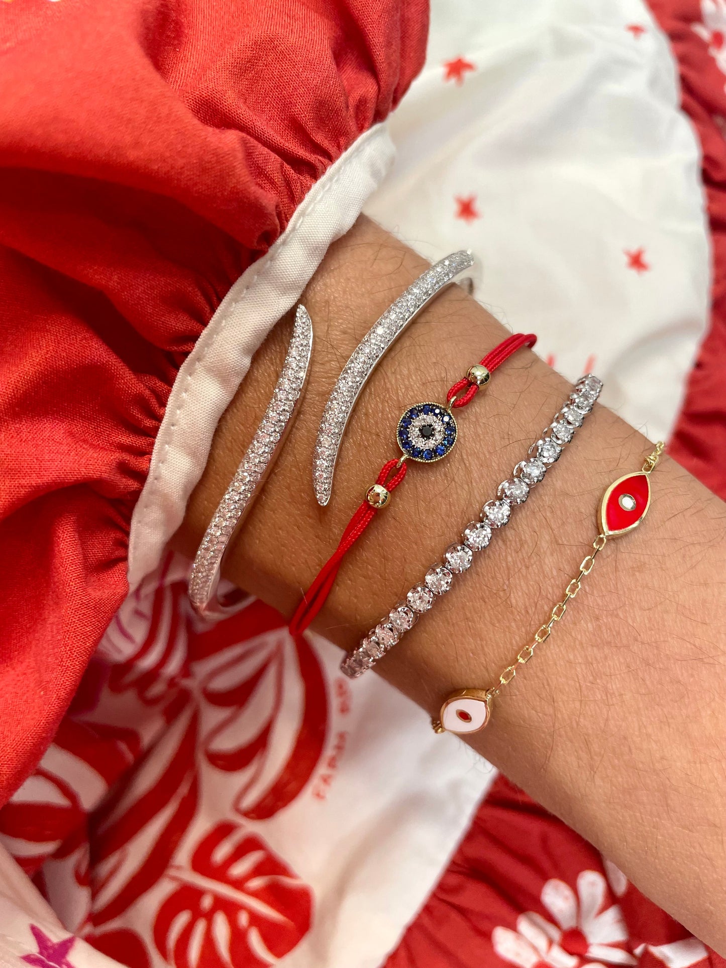 White Gold Diamond Bangle
