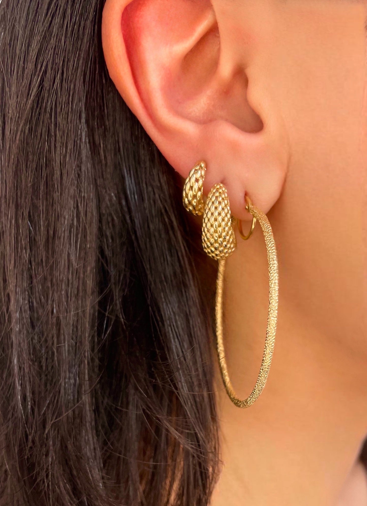 Frosted Large 2 inch Hoops
