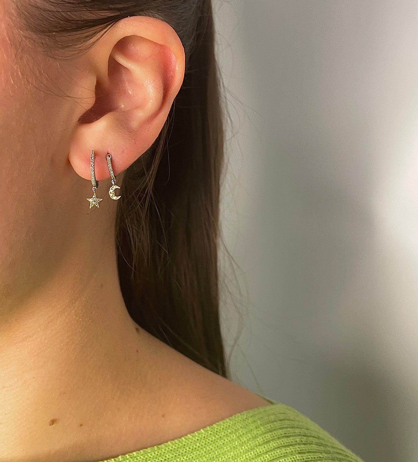 Sisterly Style Moon & Star Illusion Huggie | Online Exclusive