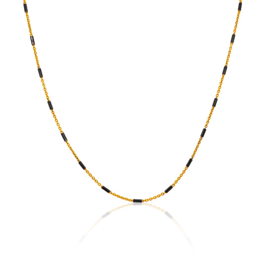 Gunmetal and Gold Box Layering Chain
