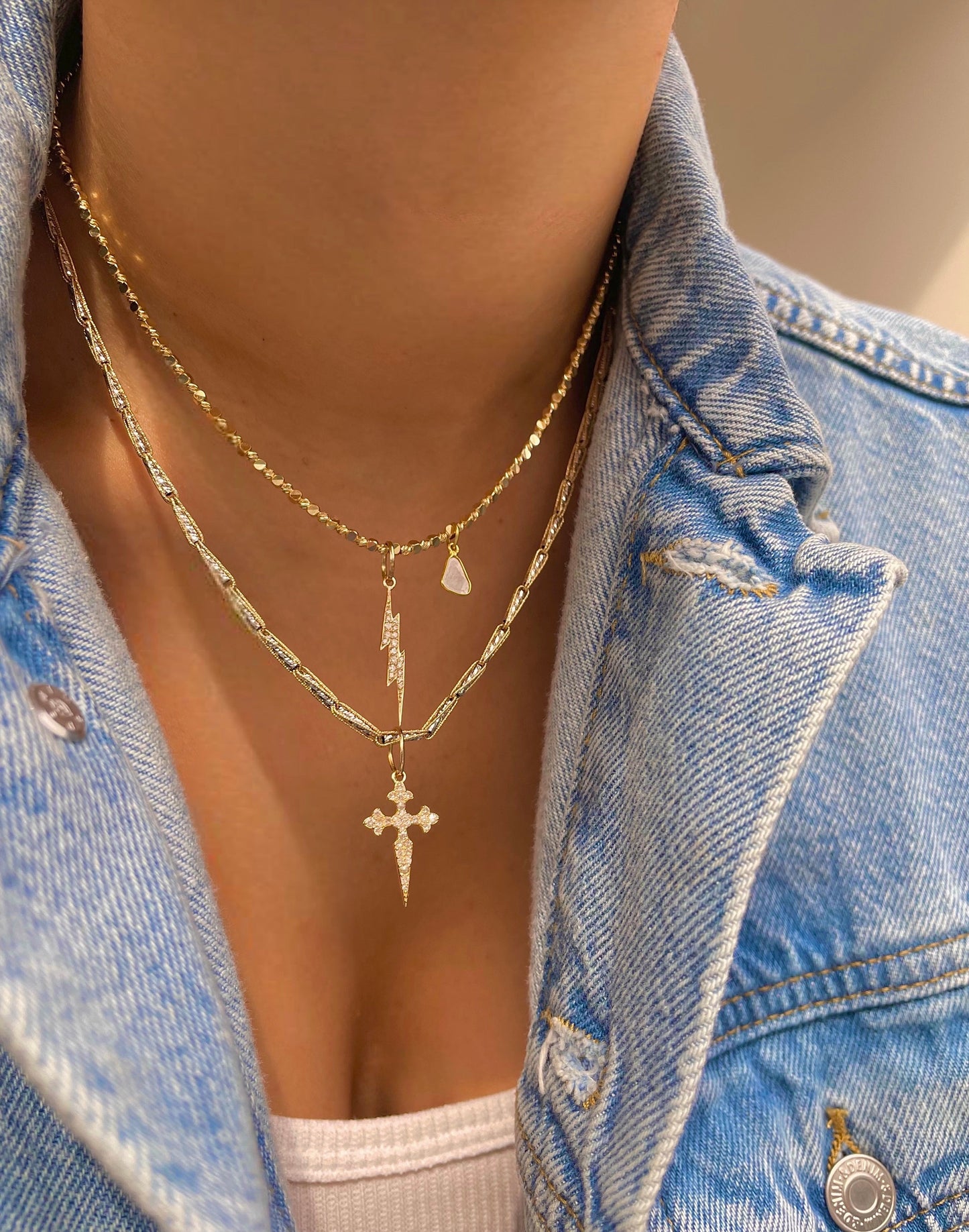 Yellow Gold Rough Diamond Charm