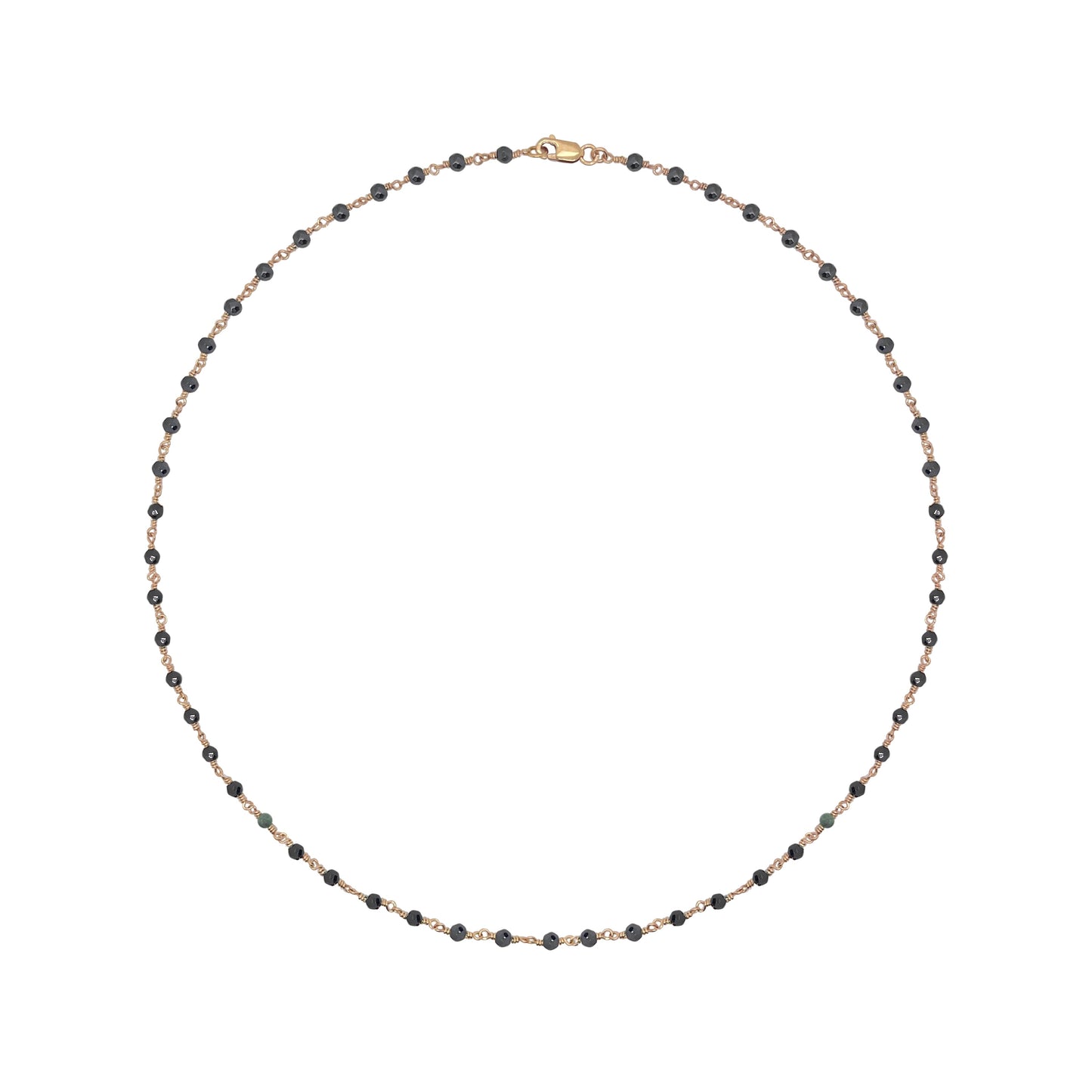 Dainty Moonstone Bead and Chain Necklace