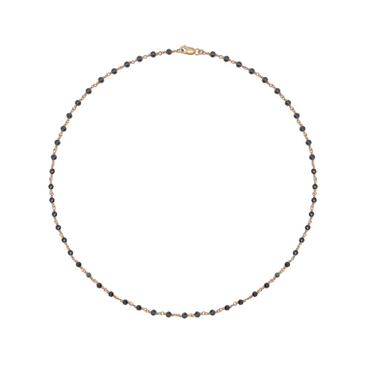 Dainty Moonstone Bead and Chain Necklace