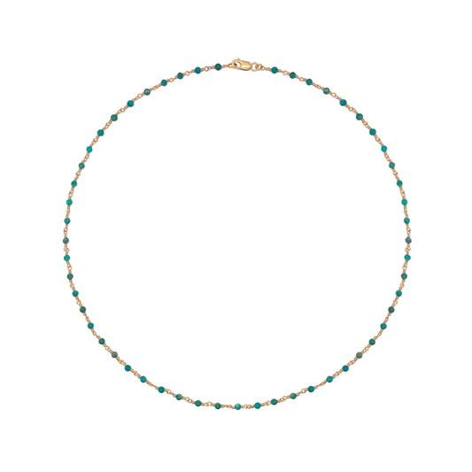 Dainty Amazonite Bead and Chain Necklace