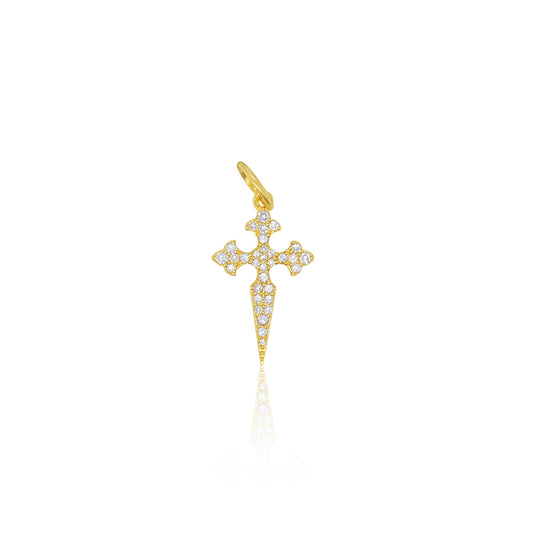 Yellow Gold Diamond Cross