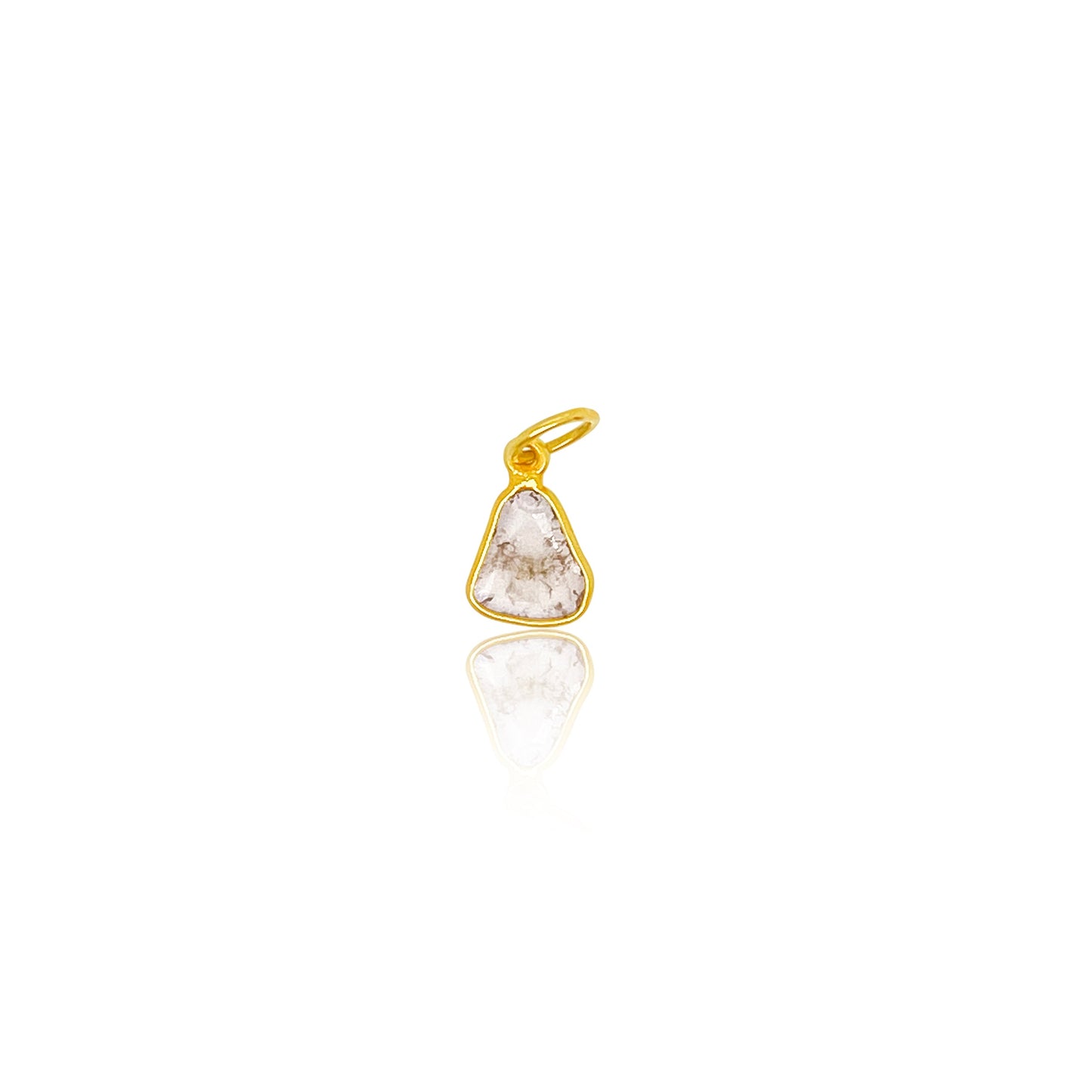 Yellow Gold Rough Diamond Charm