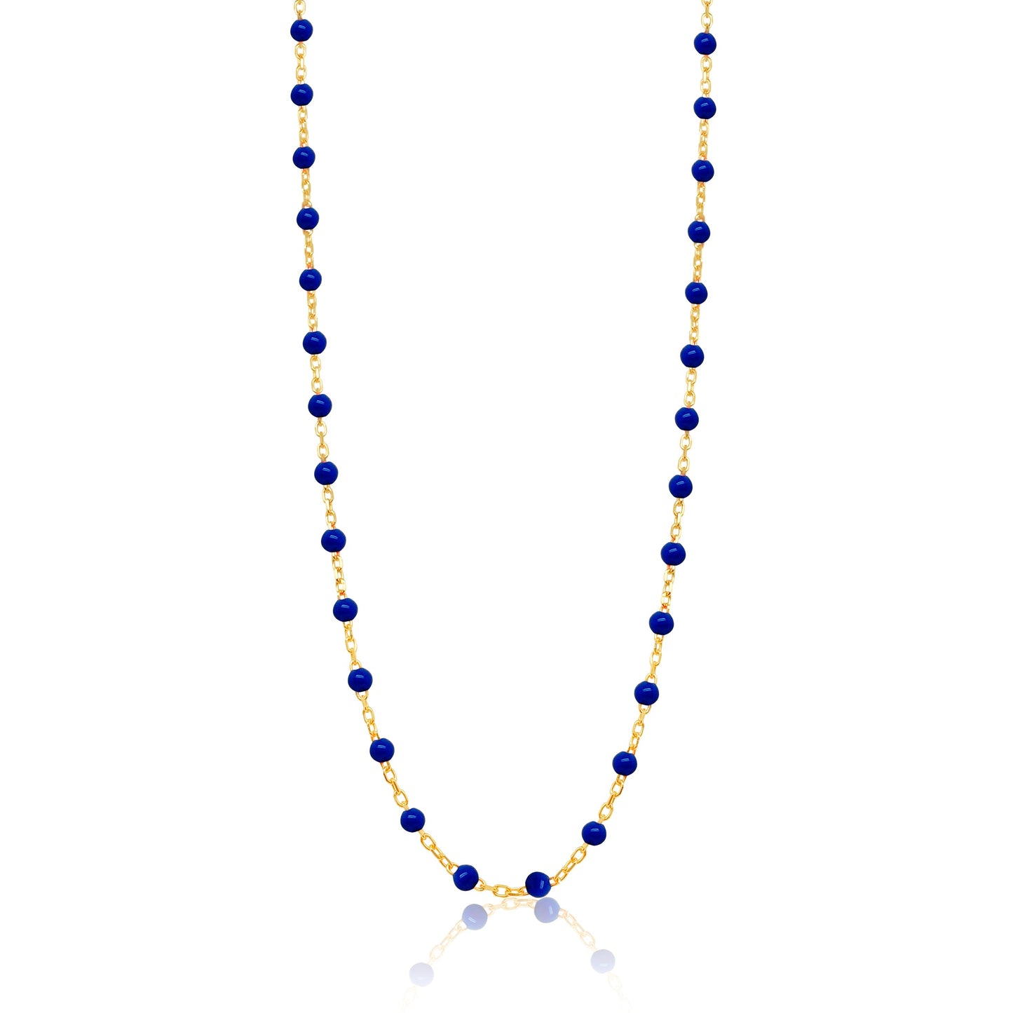 Dainty Navy Ball Chain Necklace | The Drop 17