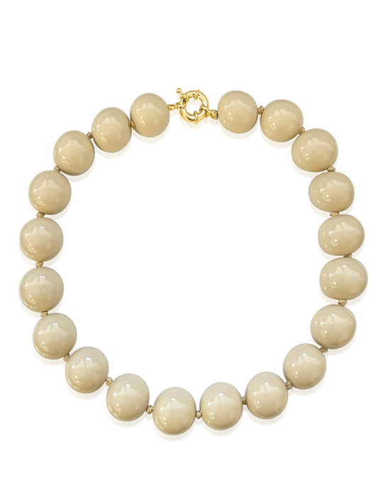 Resin Sphere Necklace in Ivory