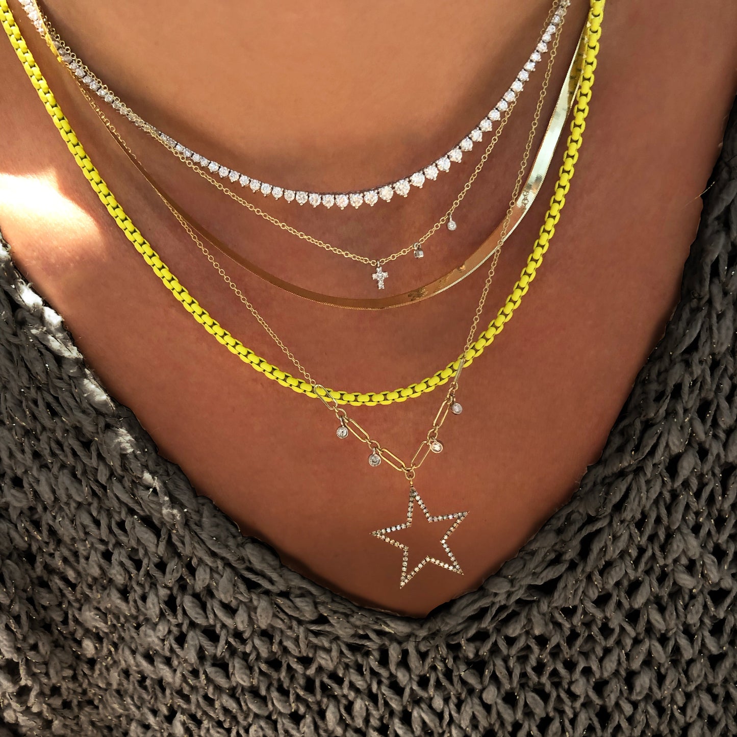 3 Carat 3 Prong Tennis Necklace