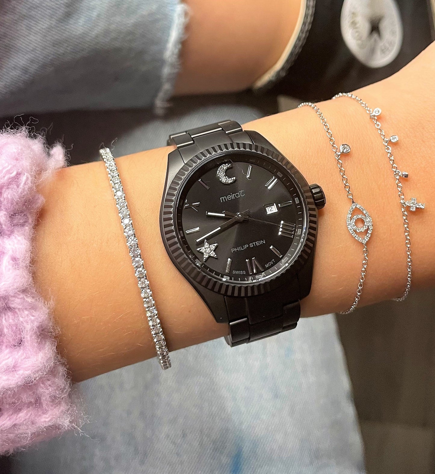 stretch diamond tennis bracelet