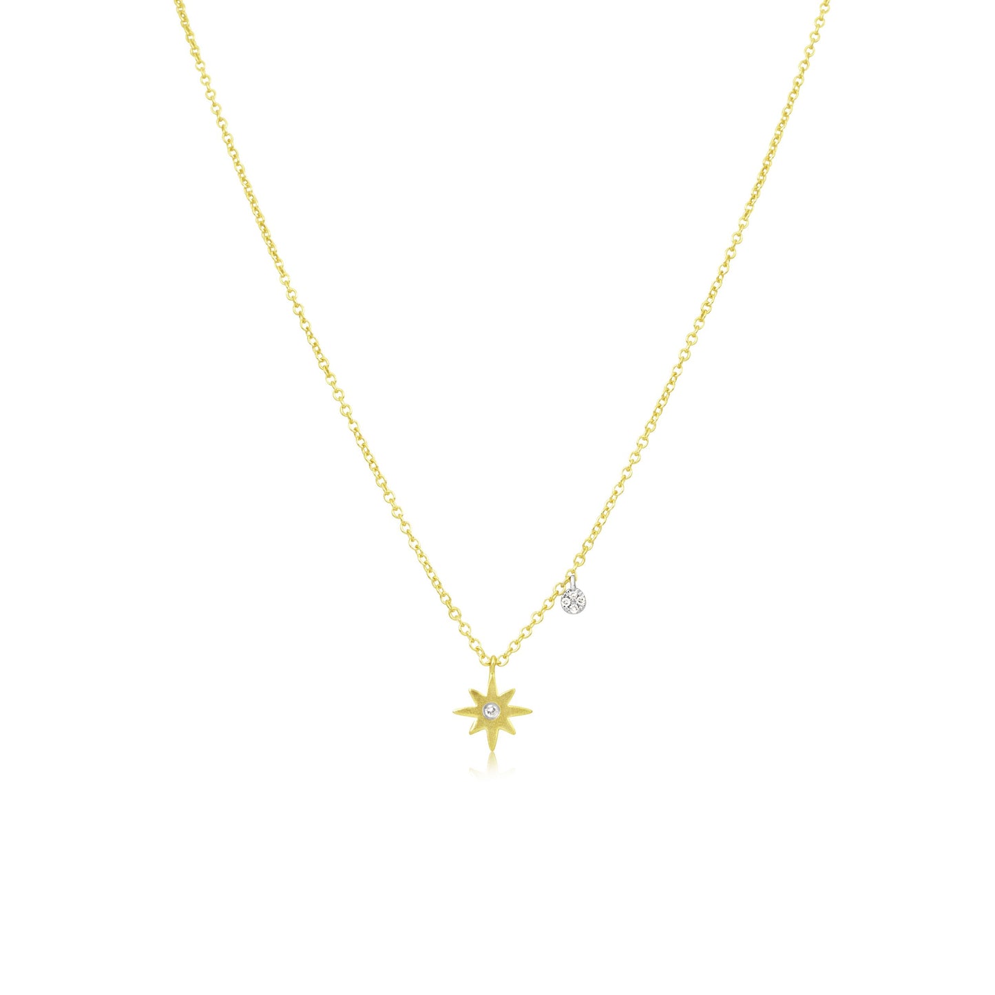 Dainty Yellow Gold Star Necklace