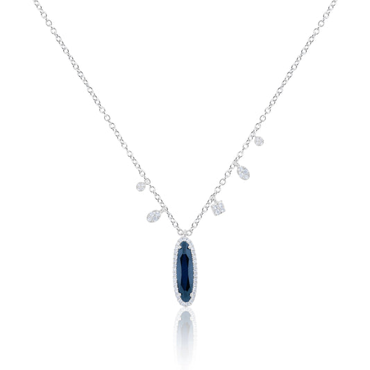 White Gold Hematite Necklace