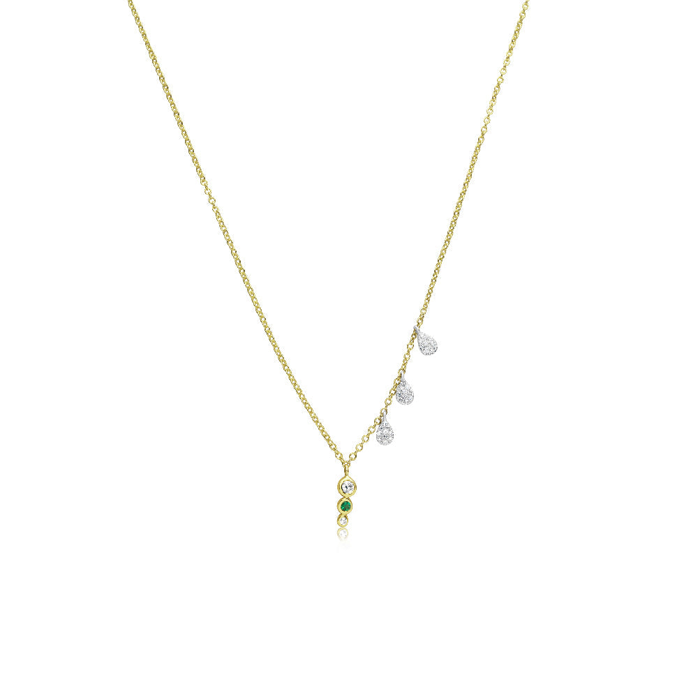 Emerald Bezel Necklace