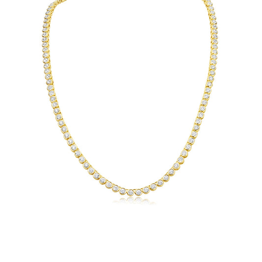 Bezel Set Tennis Necklace
