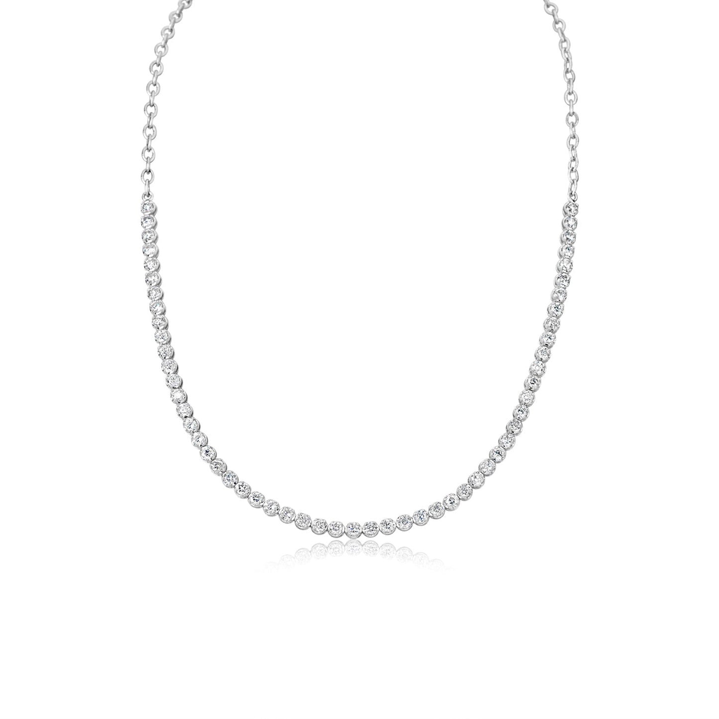 White Gold 3 ct Diamond Choker