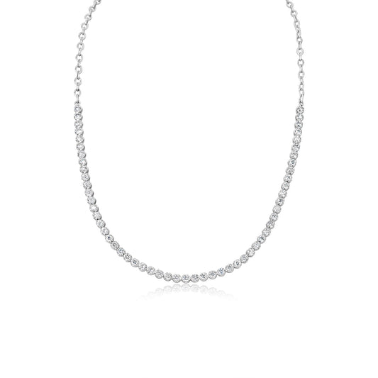 White Gold 3 ct Diamond Choker