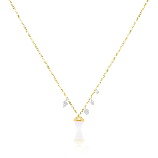 Yellow Gold Acorn Necklace