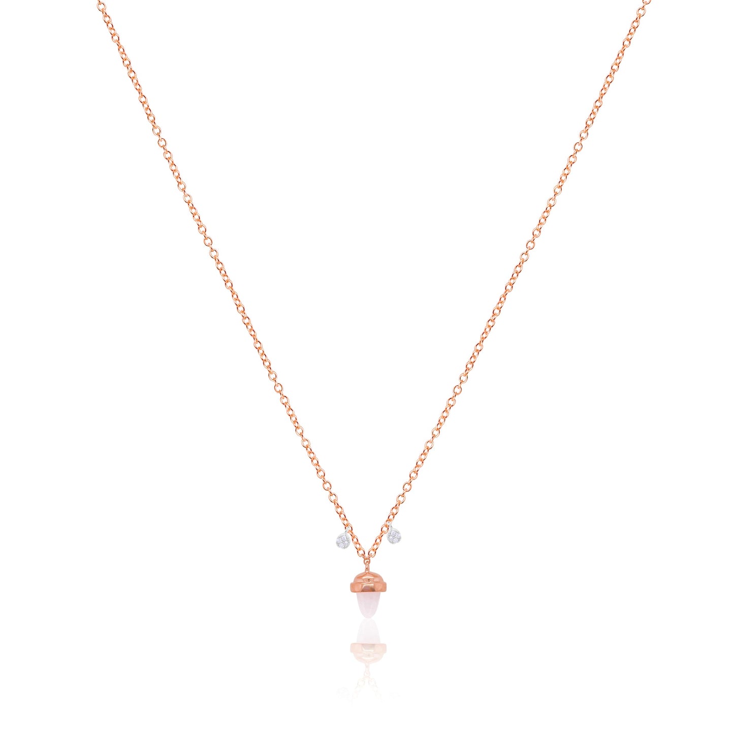 Rose Gold Acorn Necklace