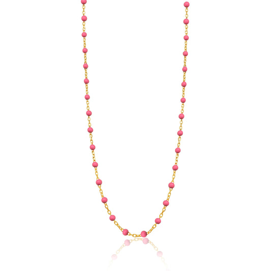 Dainty Light Pink Ball Chain Necklace | The Drop 17