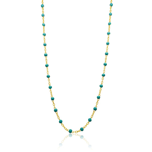 Dainty Turquoise Ball Chain Necklace | The Drop 17