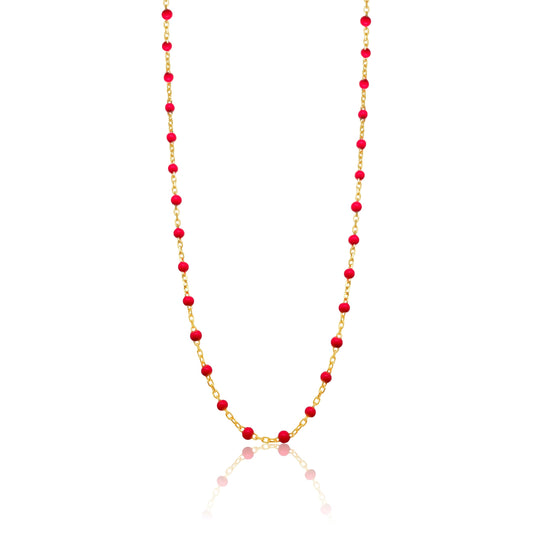 Dainty Hot Pink Ball Chain Necklace | The Drop 17