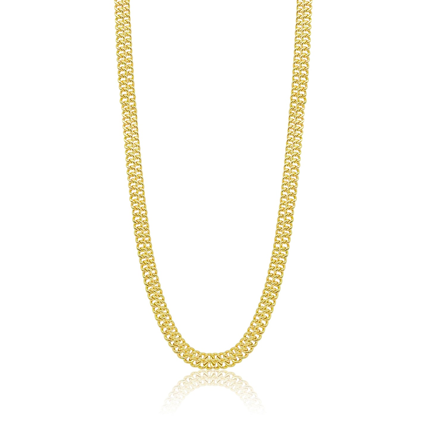 Chunky Yellow Gold Layering Necklace | The Drop 17