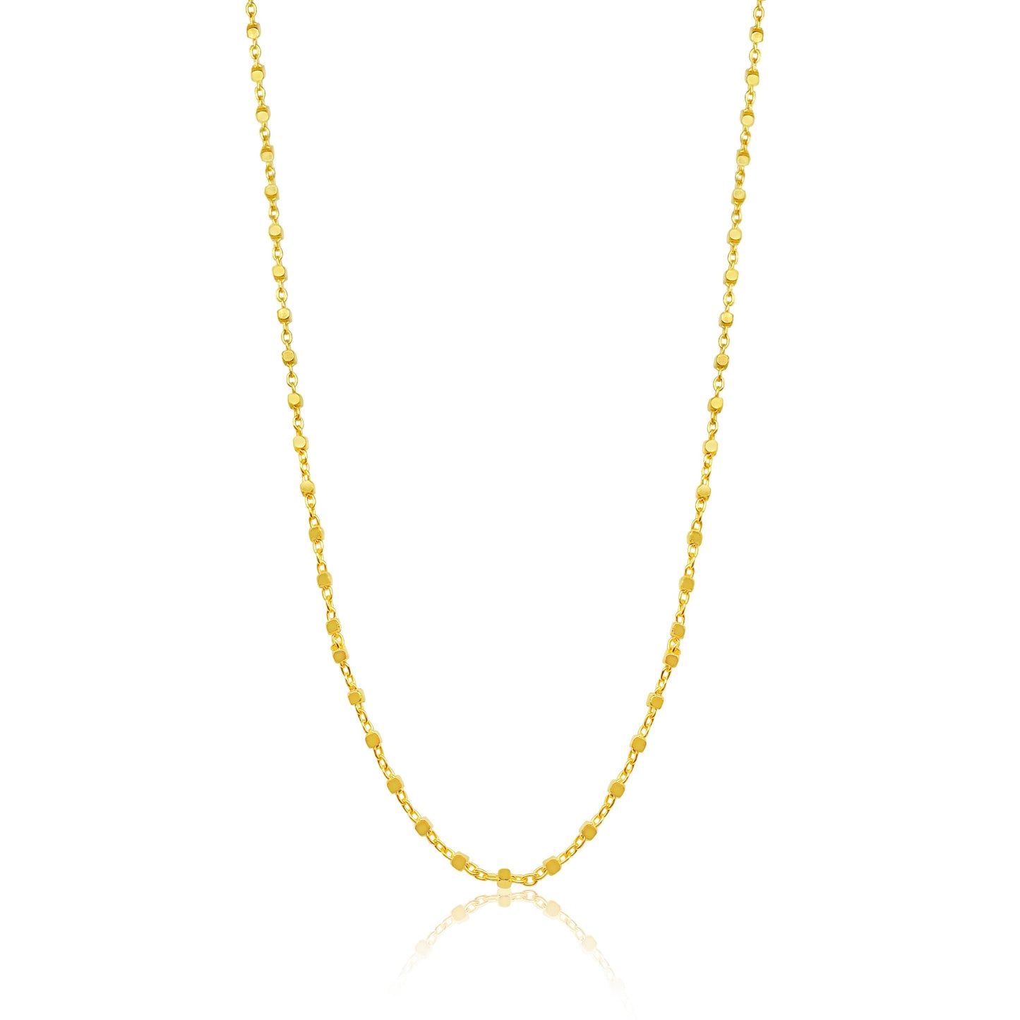Dainty Yellow Gold Ball Chain | The Drop 17