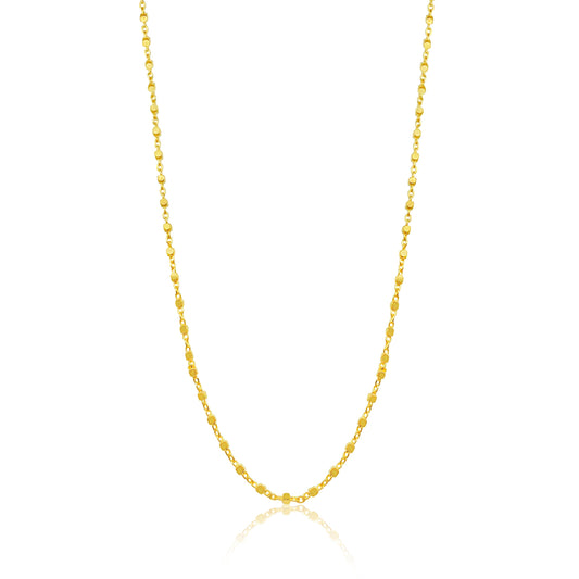 Dainty Yellow Gold Ball Chain | The Drop 17