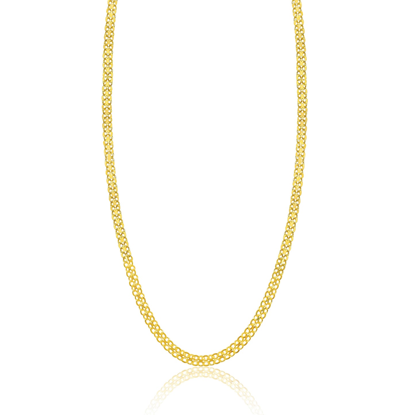 Chunky Yellow Gold Layering Necklace | The Drop 17